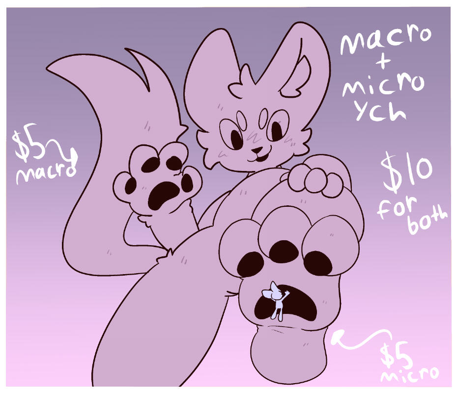 Macro/Micro Paw YCH